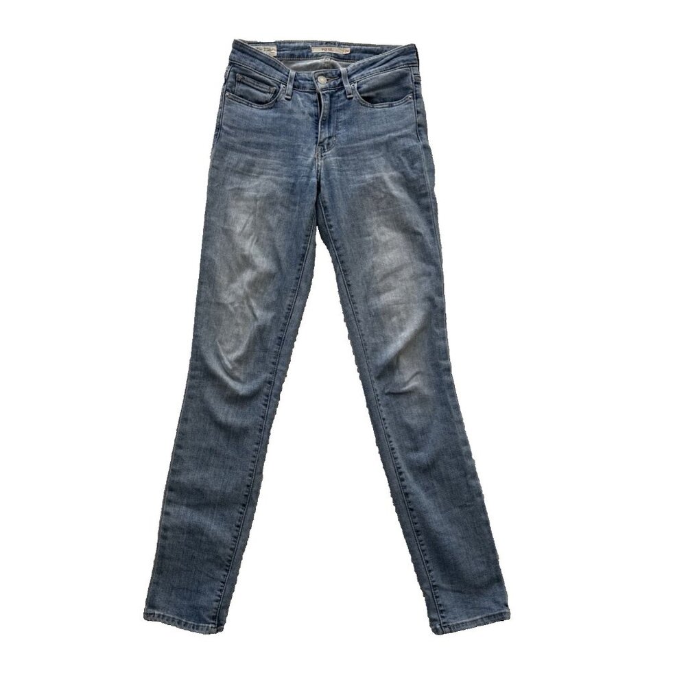 LEVIS‎ Vintage 712 Slim Blue Light Washed Mid Rise Denim Jeans Women's Size 24